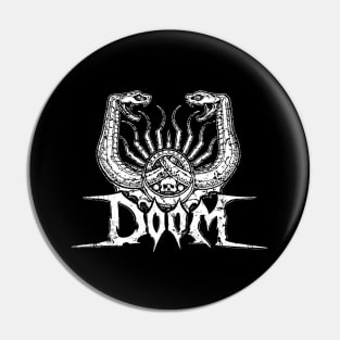 Symbol of Doom (Black Print) Pin