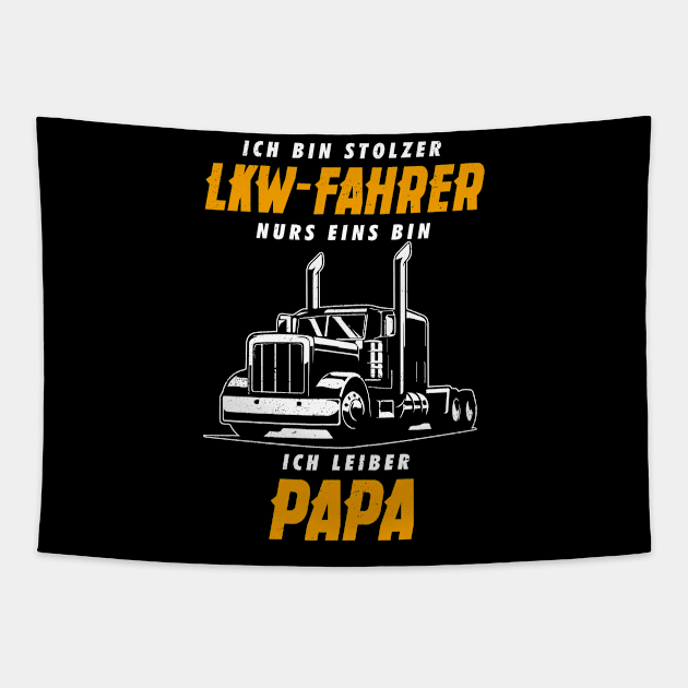 Truck Driver Trucker Dad Father Tapestry by swissles