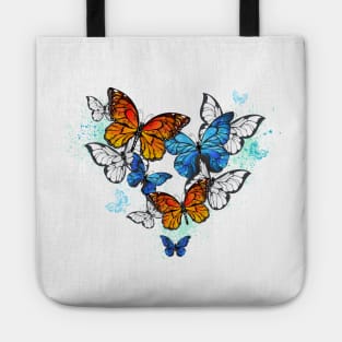 Morpho and Monarchs Butterflies ( Butterfly ) Tote
