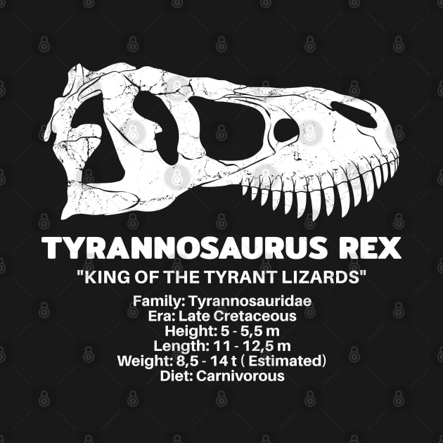 Tyrannosaurus Rex Fact Sheet by NicGrayTees