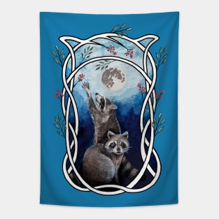 Nouveau Raccoons Tapestry