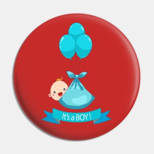 It's A Boy Pin