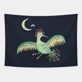 Moon bird Tapestry