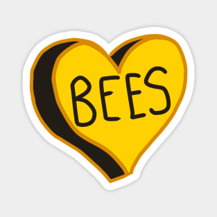 Black And Yellow Bees Magnet