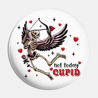 Not-Today Cupid Skeleton Anti Valentine_s Day Pin