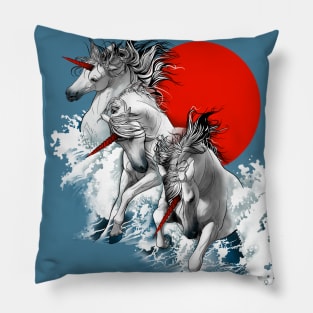 Unicorns of the Sea Pillow