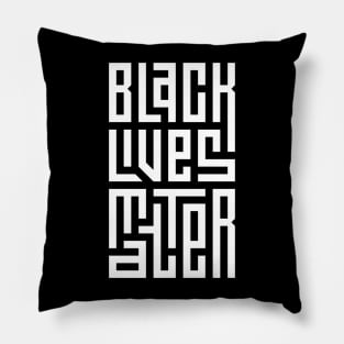 Black Lives Matter Modern Block Design T-shirt Pillow