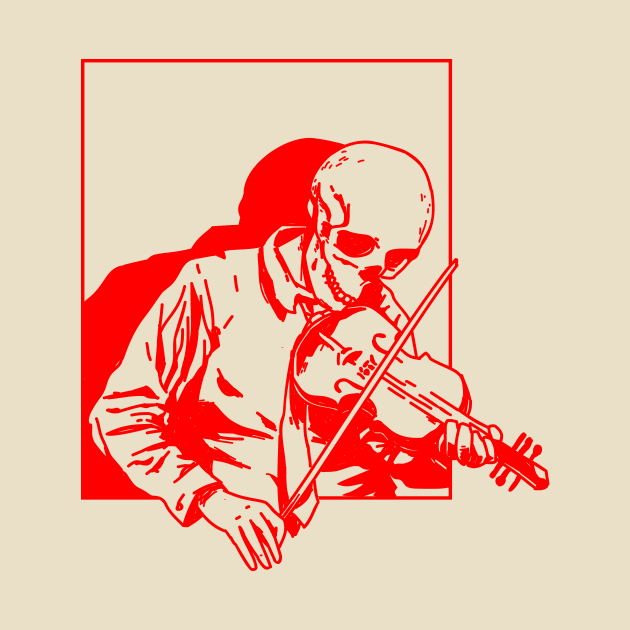 Skull violin by uhuyadit