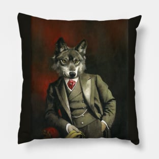 Victorian Mr Wolf Pillow