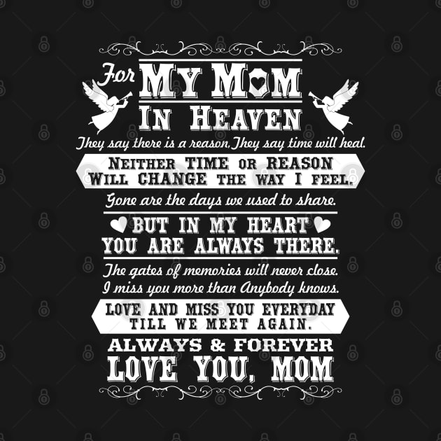 In Loving Memory of Mom, Mom in Heaven by The Printee Co