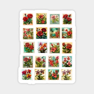 Postage stamp collection Magnet