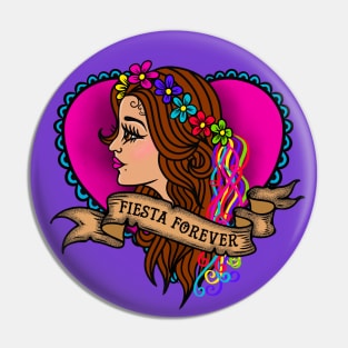 Fiesta Forever - San Antonio TX Fiesta Tattoo Girl Pin