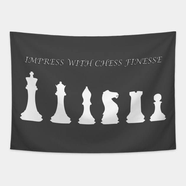 Chess Slogan - Impress with Chess 1 Tapestry by The Black Panther