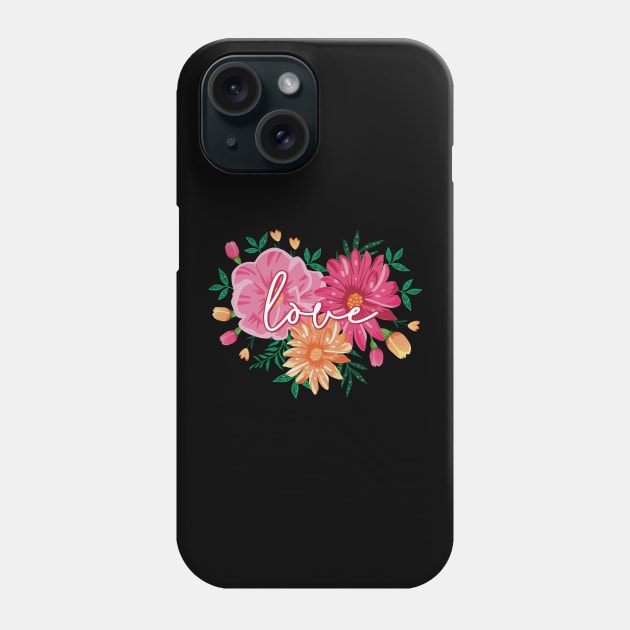 love flower heart Phone Case by Amrshop87