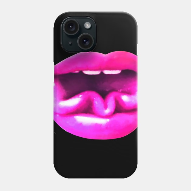 Pink Three Leaf Clover Tongue Phone Case by reivy