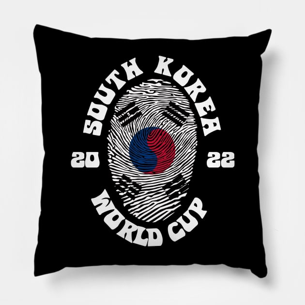 South Korea World Cup 2022 Pillow by Lotemalole