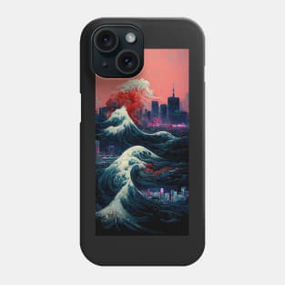 Great Wave Destroys Tokyo Phone Case