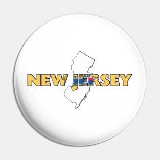 New Jersey Colored State Letters Pin