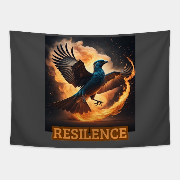 Resilence Phoenix Tapestry by Skandynavia Cora