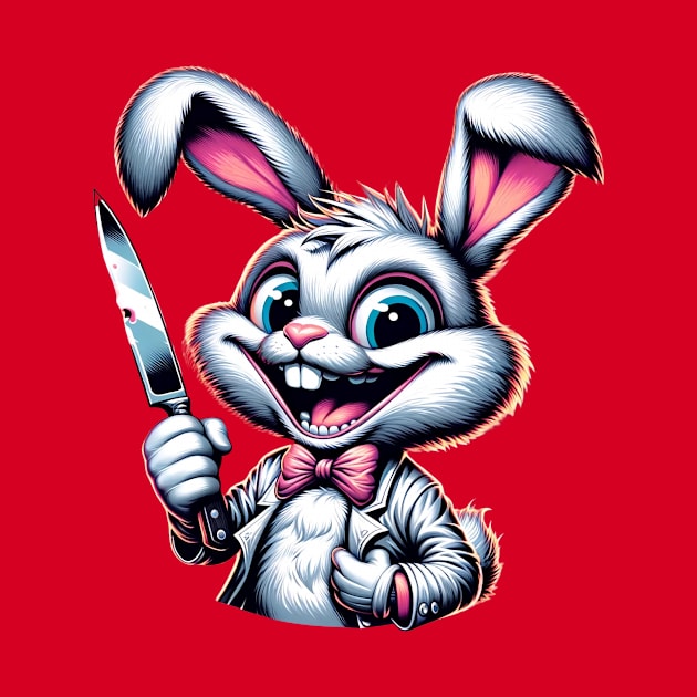 Bunny Holding a Knife by FontFleet