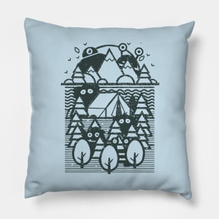 Monsters In The Woods Pillow
