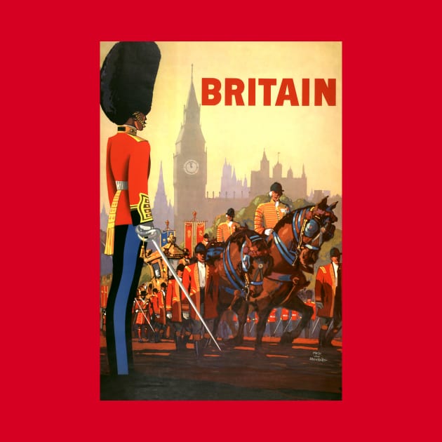 Vintage Travel Poster, the King's Guard on Horses by MasterpieceCafe