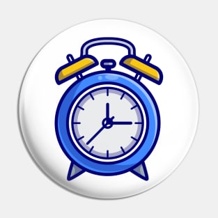 Alarm Clock Cartoon Illustration Pin