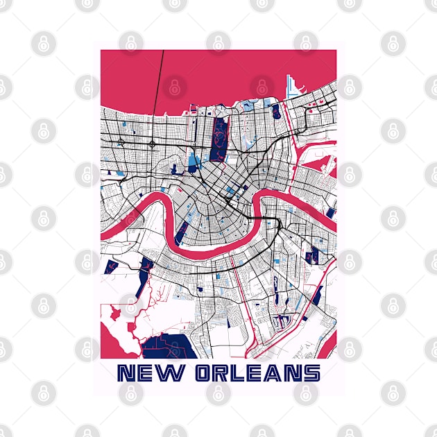 New Orleans - Louisiana MilkTea City Map by tienstencil