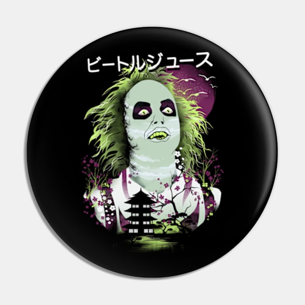 Ukiyo e Beetlejuice Pin by DANDINGEROZZ