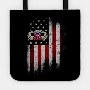 82nd Army Airborne Division Shirt US Flag Vintage Men Women Tote