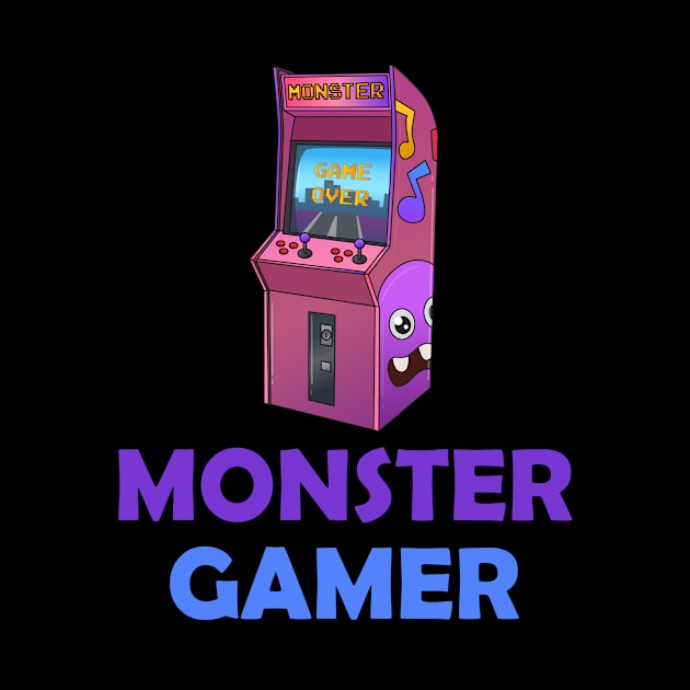 Monster Gamer Arcade Game Shirt by MADstudio47