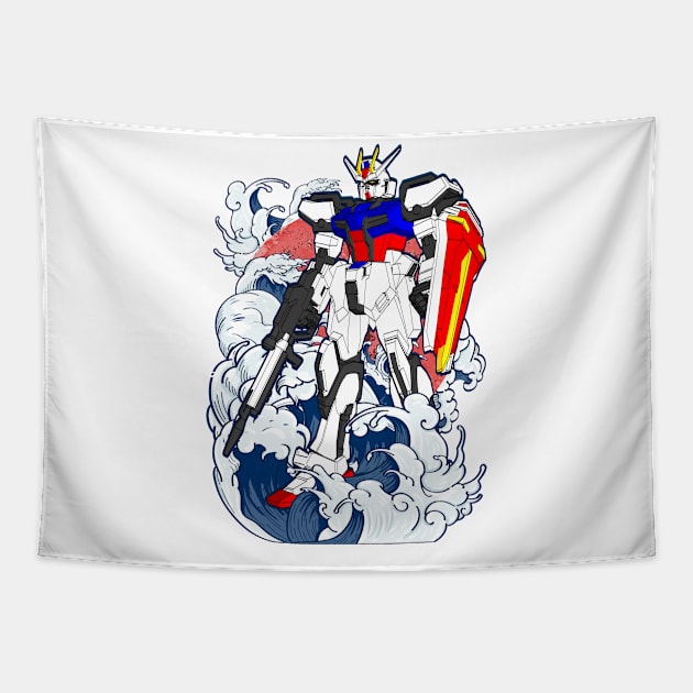 GAT-X105 Strike Gundam Tapestry by gblackid