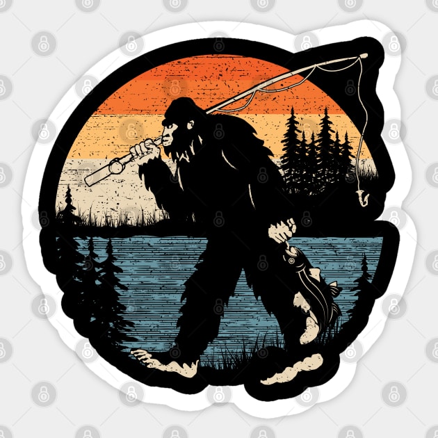 Sasquatch Fishing Sunset