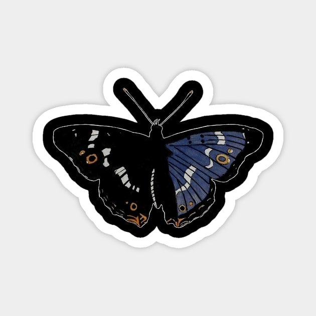 Butterfly 01a, transparent background Magnet by kensor