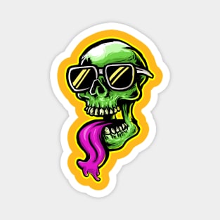 Skull tongue glasses Magnet