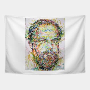 PHILIP K. DICK watercolor portrait .4 Tapestry