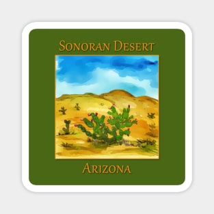 Prickly Pear cactus from the Sonoran Desert in Arizona Magnet