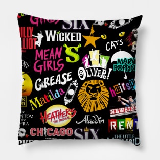 Broadway Musicals Face Mask Pillow