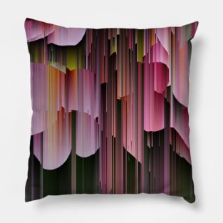 Glitched Frangipanis Pillow