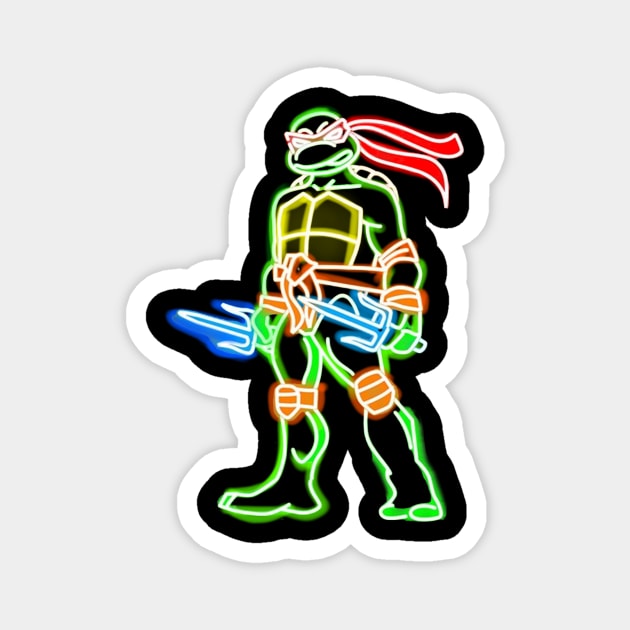 Neon Raphael Magnet by Comicollogy