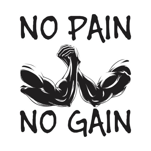 No pain no gain - Crazy gains - Nothing beats the feeling of power that weightlifting, powerlifting and strength training it gives us! A beautiful vintage design representing body positivity! by Crazy Collective