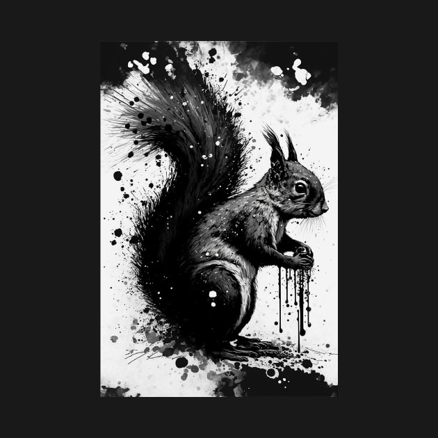 Ink Painting of A Squirrel by TortillaChief