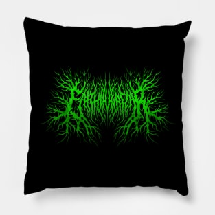 Faith over Fear death metal design (green) Pillow