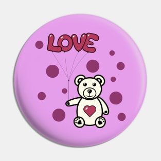 A sweet teddy bear, full of love Pin