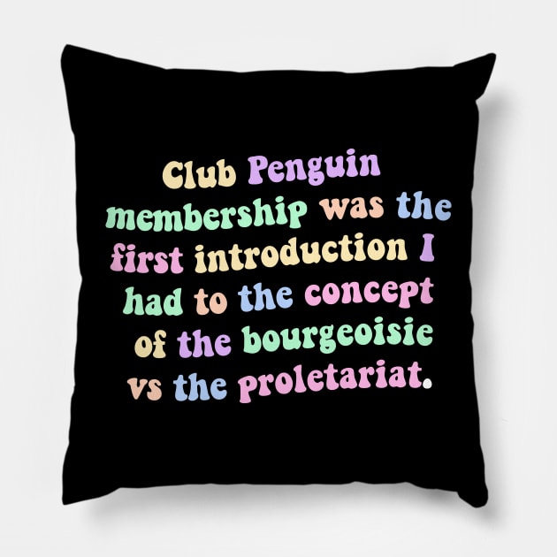 Club Penguin Marxism - Marxist Pillow by Football from the Left