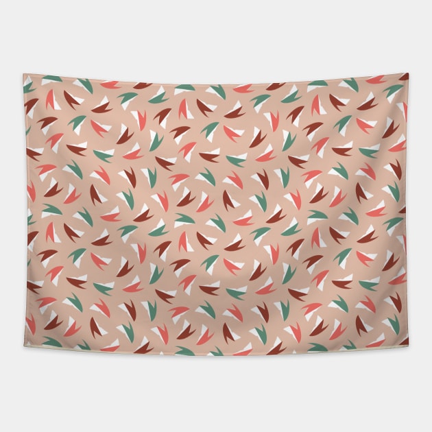 Vibrant Apple Slice Fruit Pattern Tapestry by FlinArt