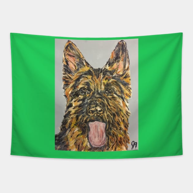 german shepard Tapestry by Jeneralarts