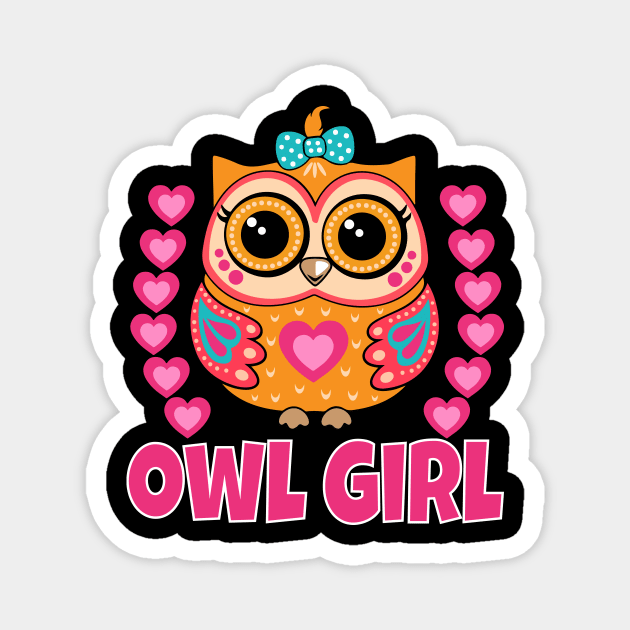 Cute Owl Girl Magnet by Work Memes