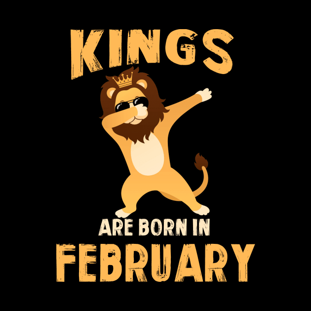 Cute King Are Born In February T-shirt Birthday Gift by johnbbmerch