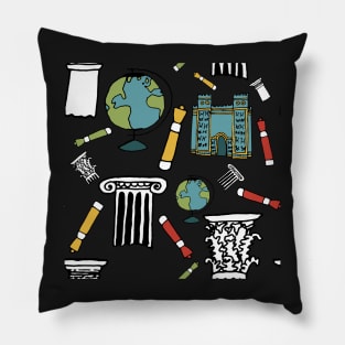 History Teachers are my heroes cartoon pattern Pillow